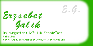 erzsebet galik business card